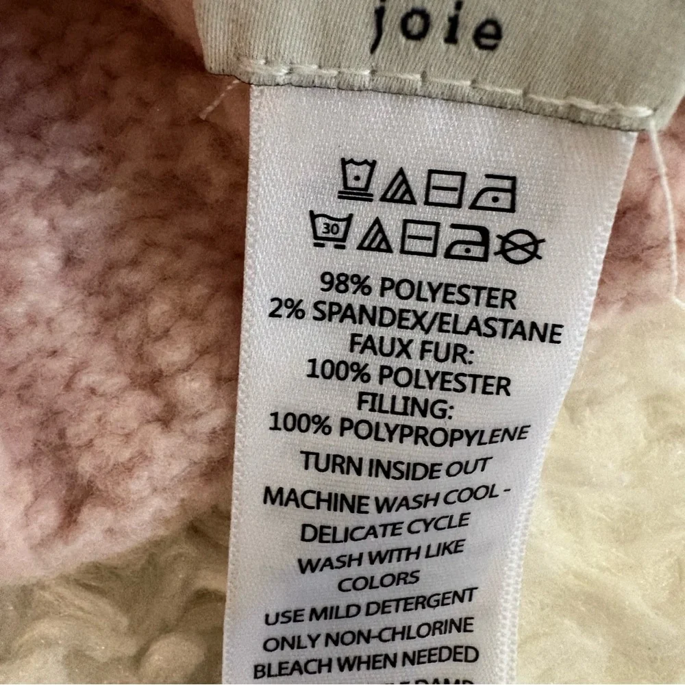 Joie pink Blush Cable Knit Beanie Pom-Pom Womens cute winter hat